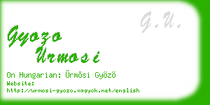 gyozo urmosi business card